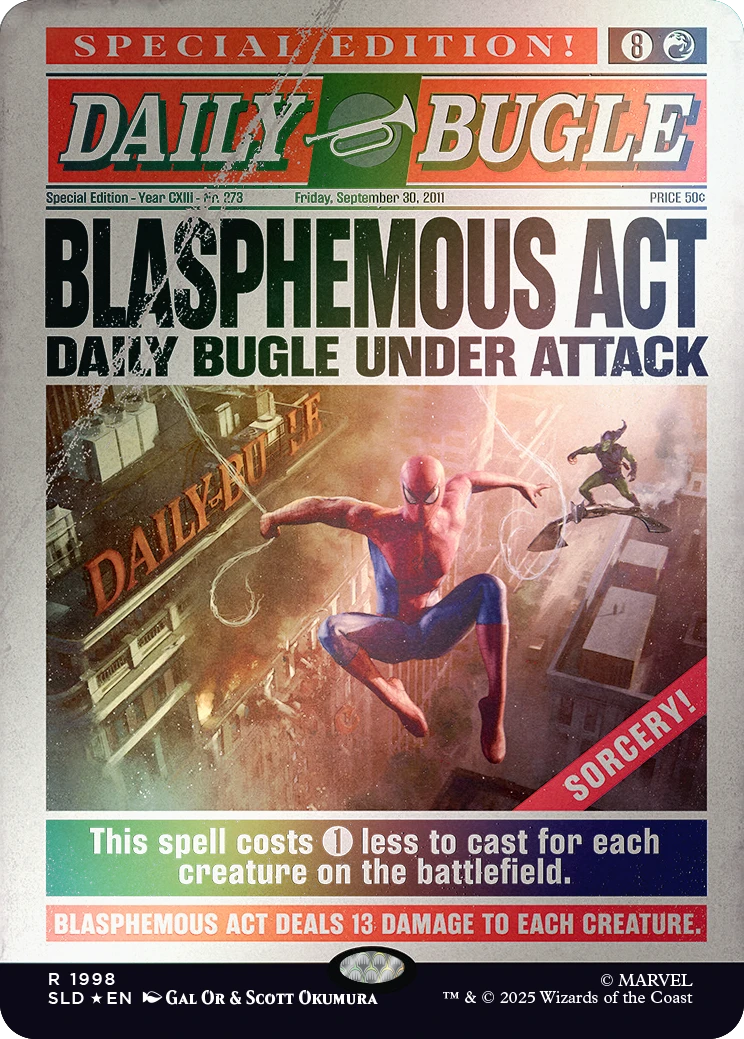 Magic the Gathering: Secret Lair x Marvel - Spider-Man: Daily Bugle Breaking News [Rainbow Foil Edition]