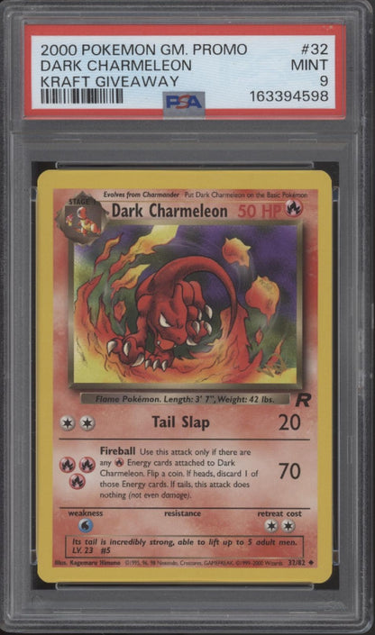 Dark Charmeleon Pokemon Fraft Giveaway Promo #32 PSA 9