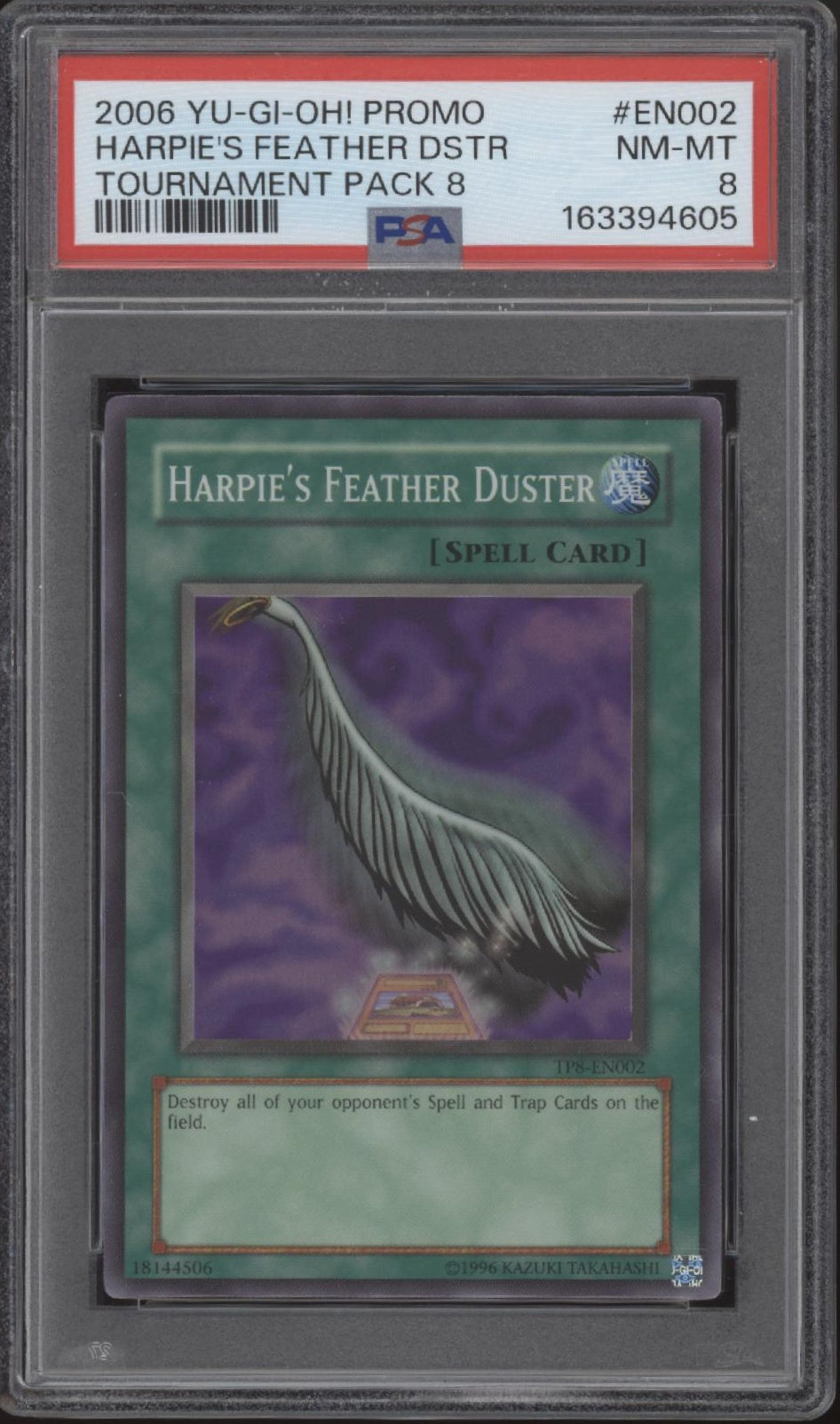 Harpie's Feather Duster Yu-Gi-Oh! Tournament Pack 8 #EN002 PSA 8