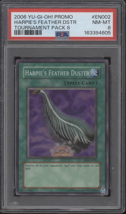 Harpie's Feather Duster Yu-Gi-Oh! Tournament Pack 8 #EN002 PSA 8