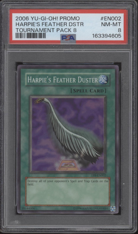 Harpie's Feather Duster Yu-Gi-Oh! Tournament Pack 8 #EN002 PSA 8
