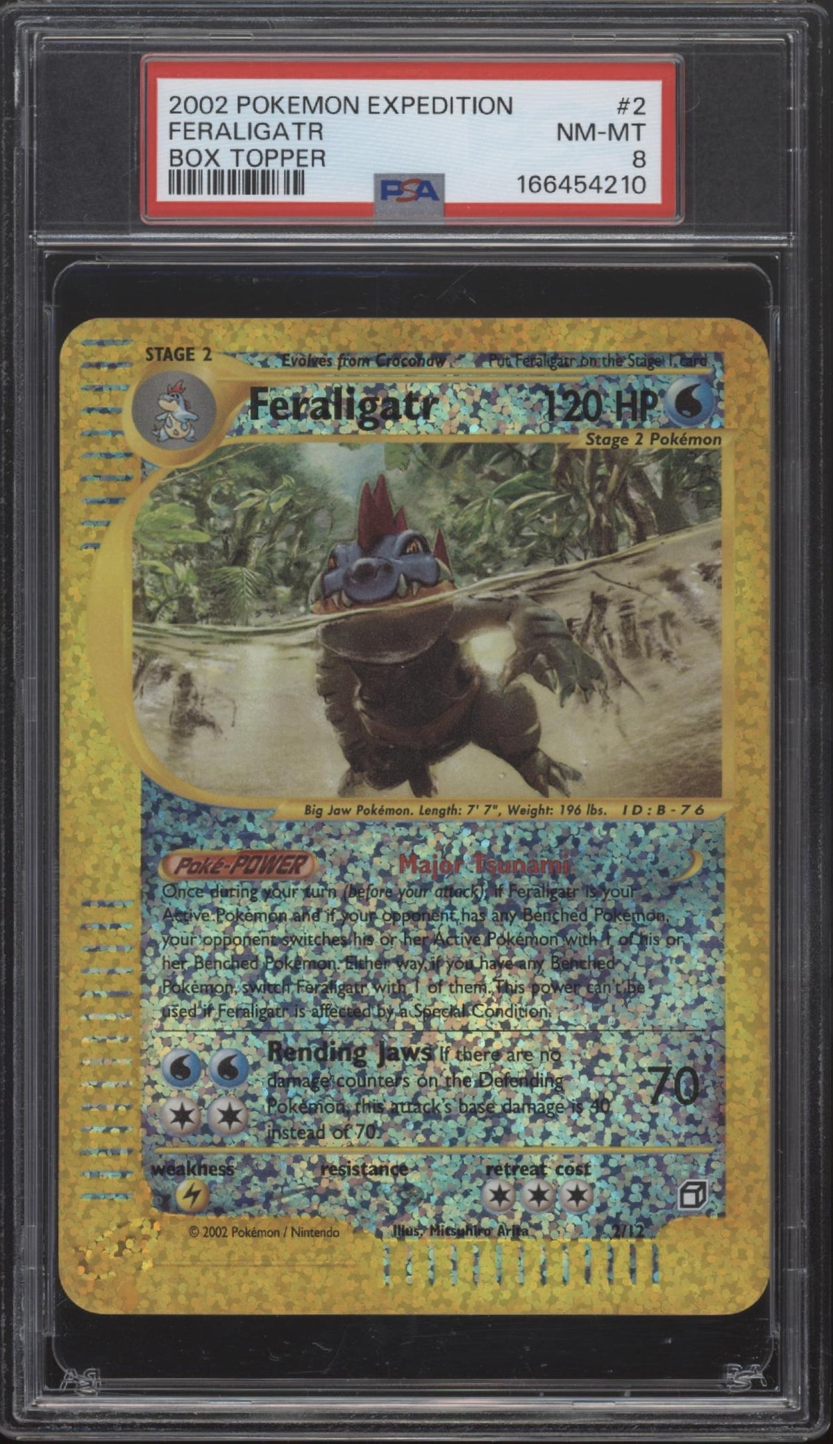 Feraligatr Pokemon Expedition Oversized Box Topper #2 PSA 8