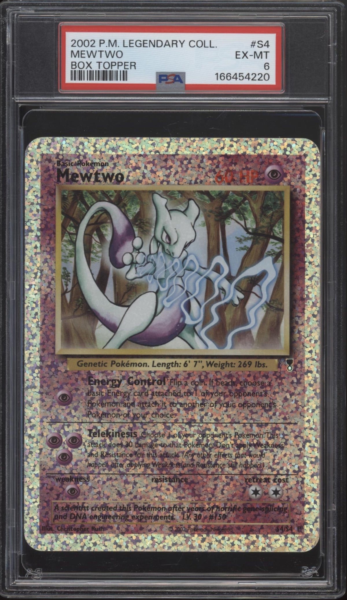 Mewtwo Pokemon Legendary Collection Oversized Box Topper #S4 PSA 6