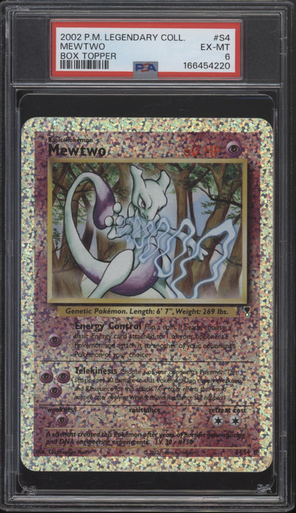 Mewtwo Pokemon Legendary Collection Oversized Box Topper #S4 PSA 6