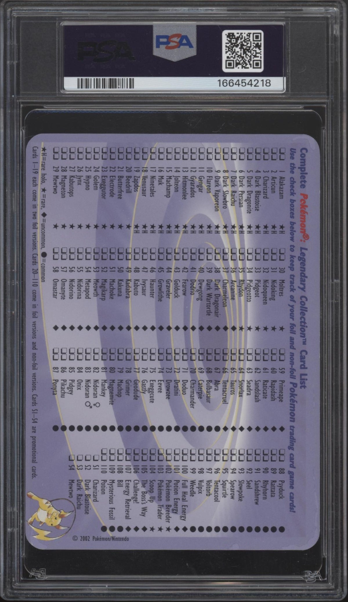 Dark Blastoise Pokemon Legendary Collection Oversized Box Topper #S2 PSA 6