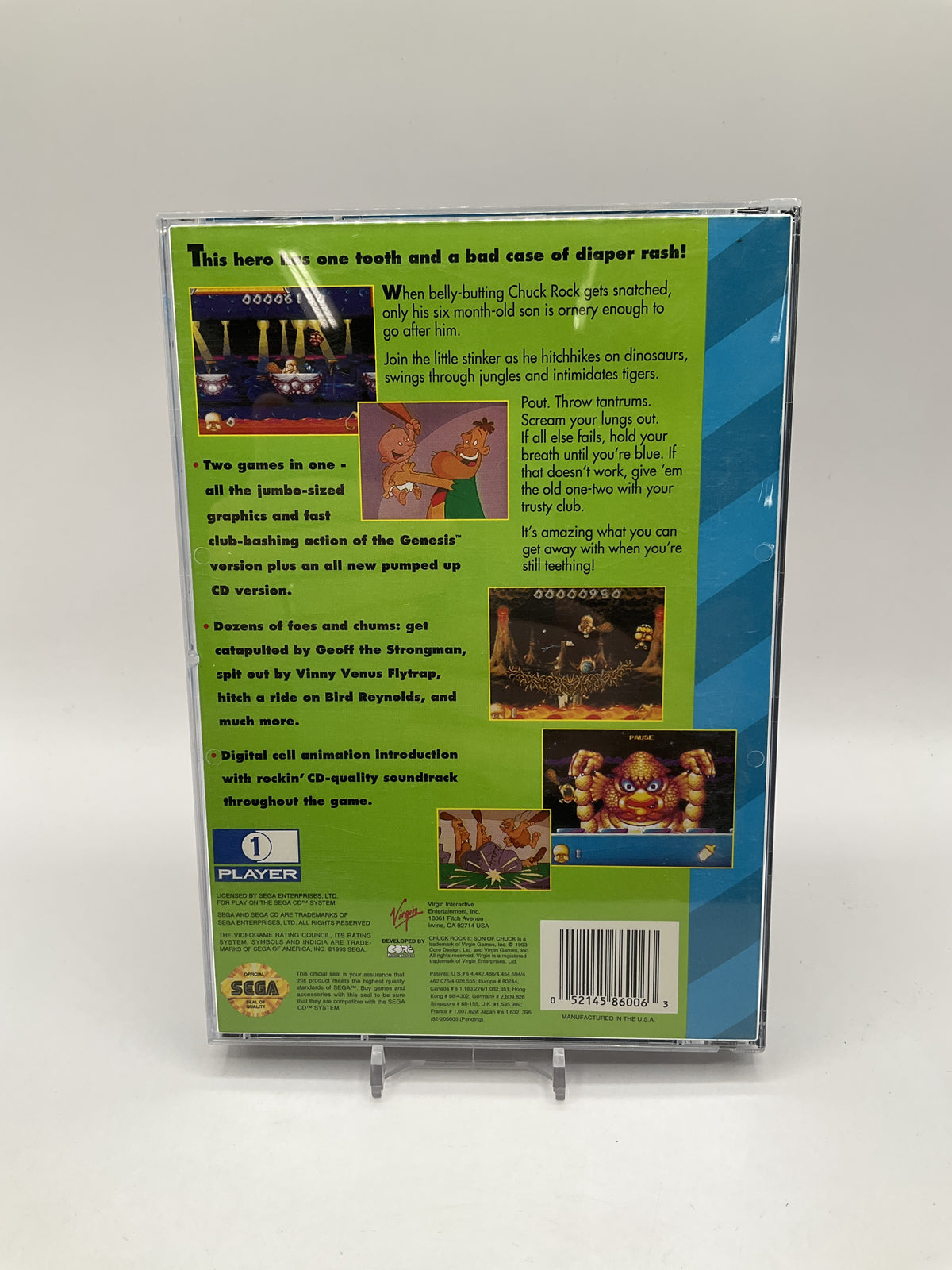 Chuck Rock II Son of Chuck Sega CD Used
