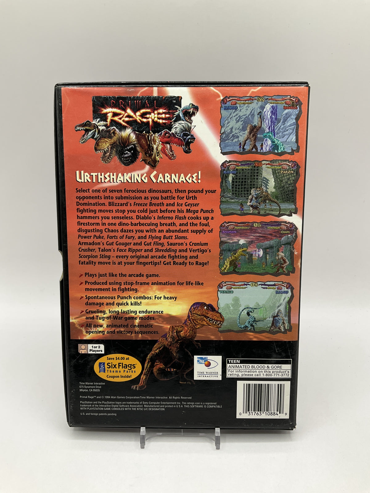Primal Rage [Long Box] Playstation Used