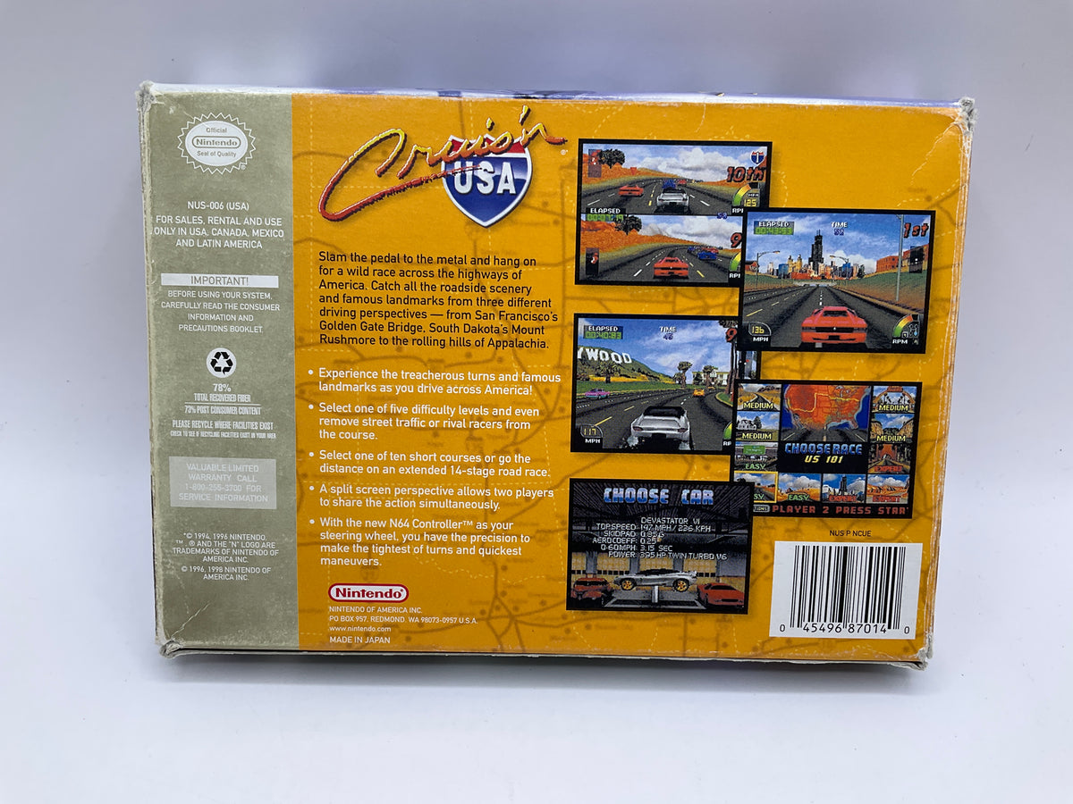 Cruis'n USA Nintendo 64 CIB