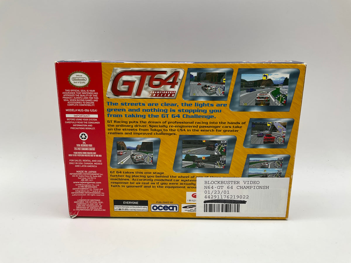GT 64 Nintendo 64 CIB *No Cart Tray*