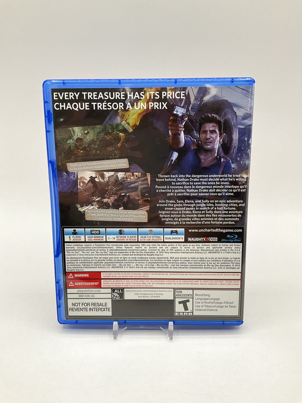 Uncharted 4 A Thief's End [Not for Resale] Playstation 4 Used