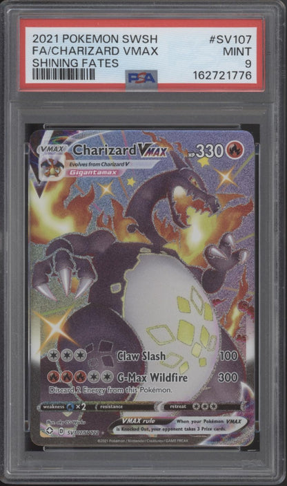 Charizard VMAX Pokemon Shining Fates Full Art #SV107 PSA 9 #3