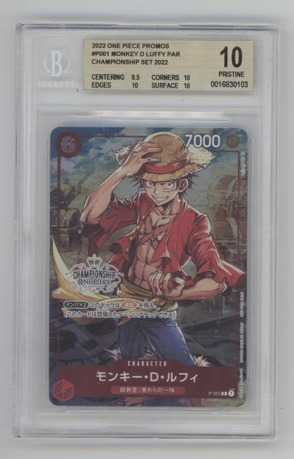 Monkey D Luffy One Piece Championship Set 2022 Japanese Beckett 10 Pristine