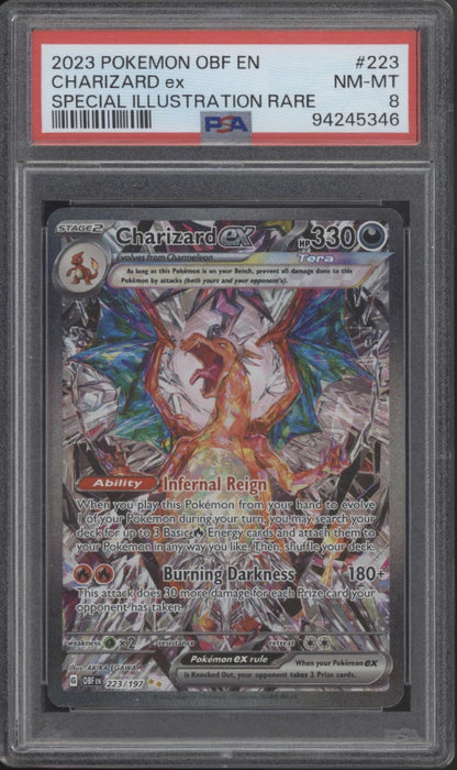 Charizard ex Pokemon Obsidian Flames Special Illustration Rare #223 PSA 8