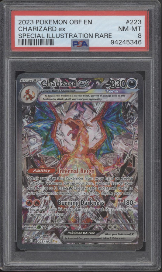 Charizard ex Pokemon Obsidian Flames Special Illustration Rare #223 PSA 8