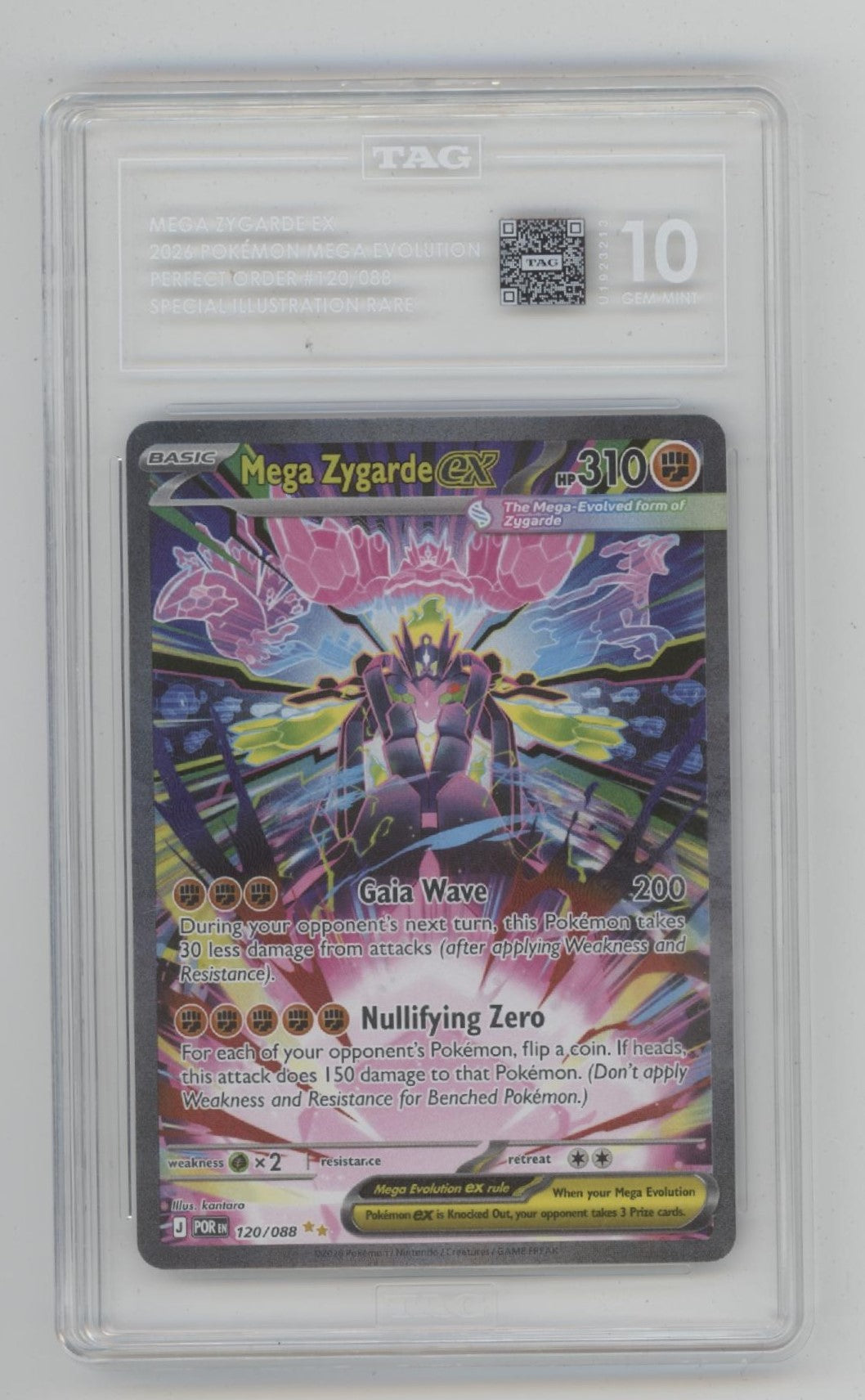 Mega Zygarde ex Pokemon Perfect Order Special Illustration Rare #120 TAG 10
