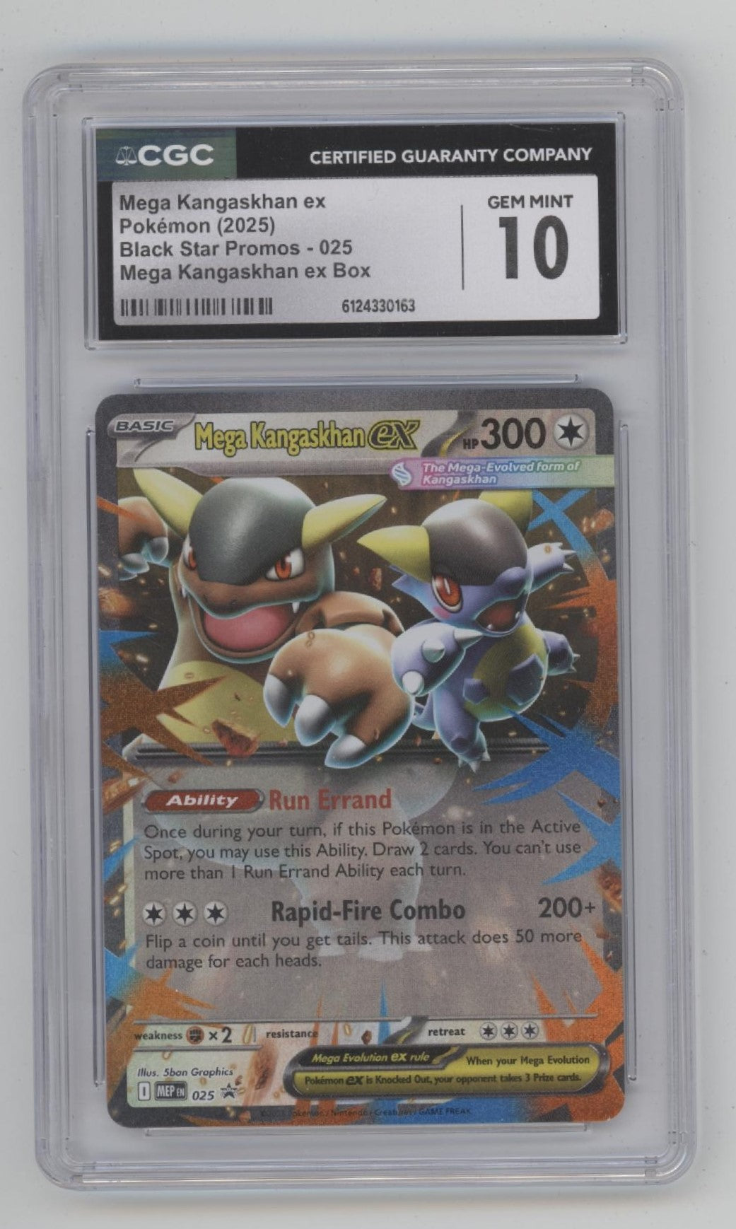 Mega Kangaskhan ex Pokemon ex Box Promo #025 CGC 10
