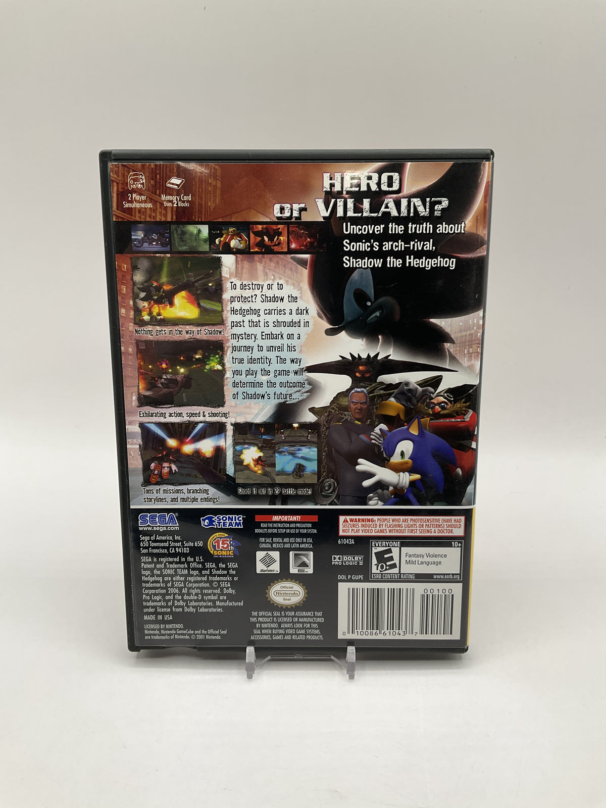 Shadow the Hedgehog [Player's Choice] Gamecube Used