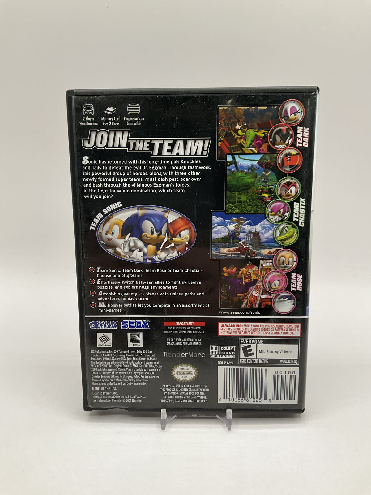 Sonic Heroes Gamecube Used