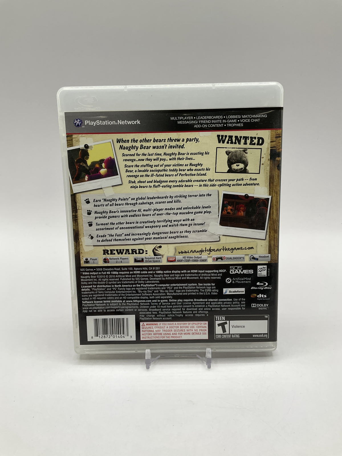 Naughty Bear Playstation 3 Used