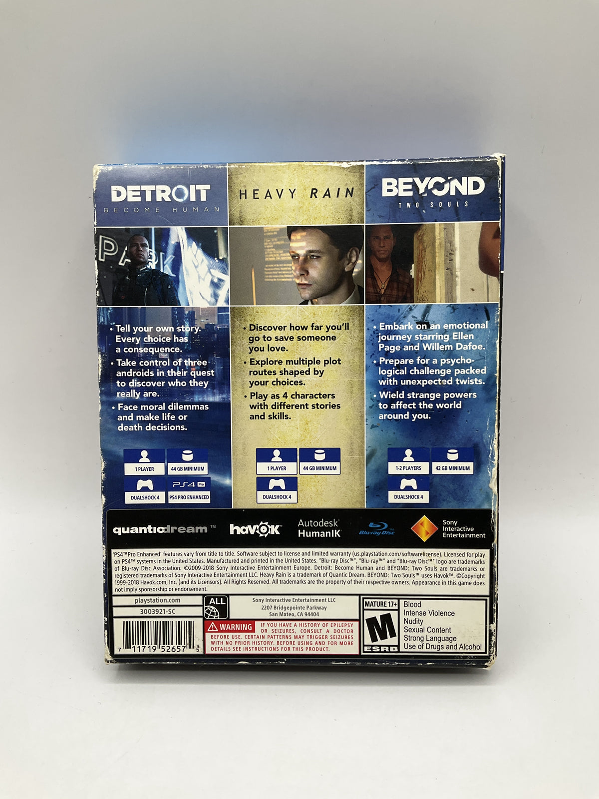 Quantic Dream Collection Playstation 4 Used
