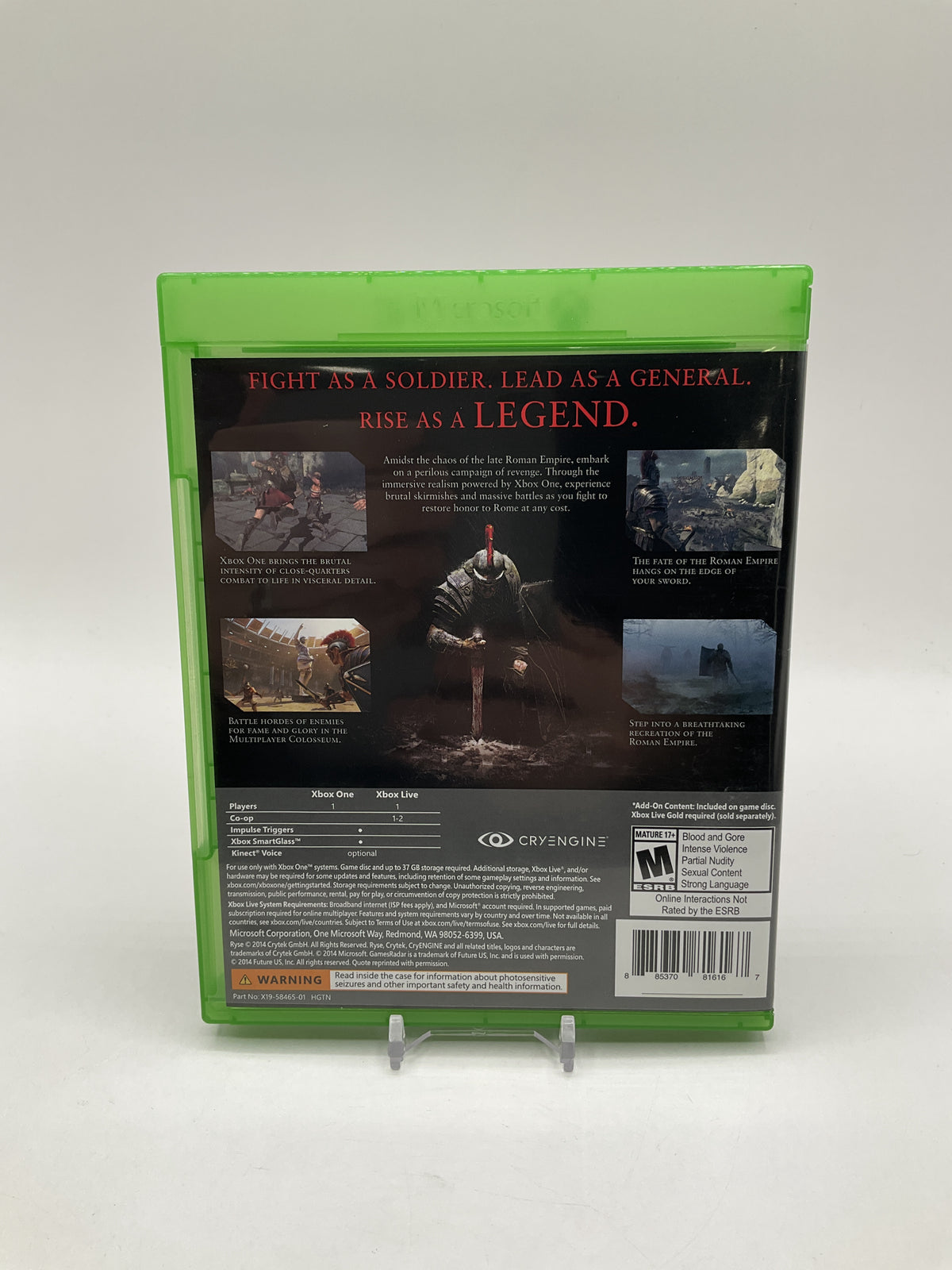Ryse: Son of Rome [Legendary Edition] Xbox One Used