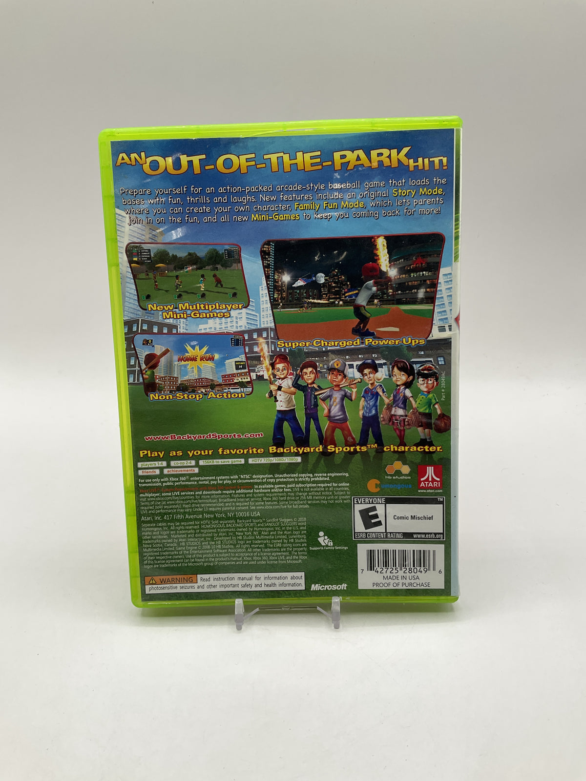 Backyard Sports: Sandlot Sluggers Xbox 360 Used