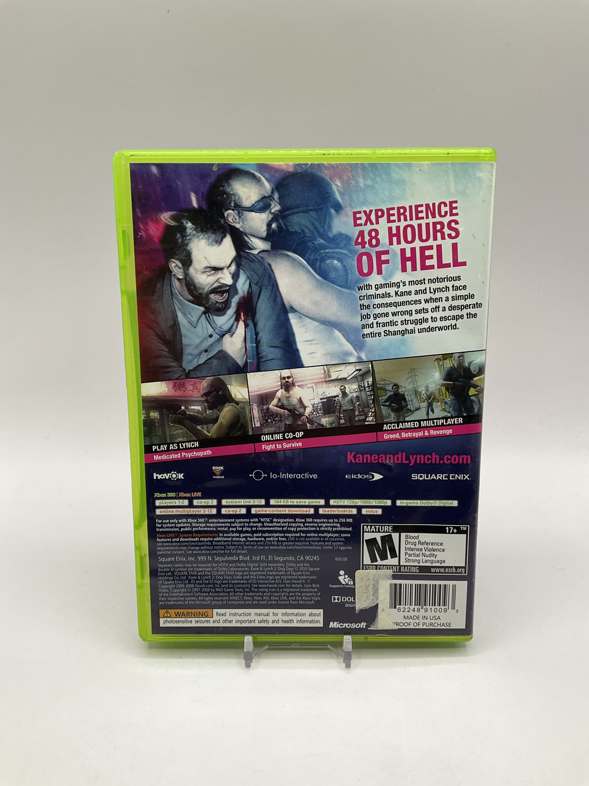 Kane & Lynch 2: Dog Days Xbox 360 Used