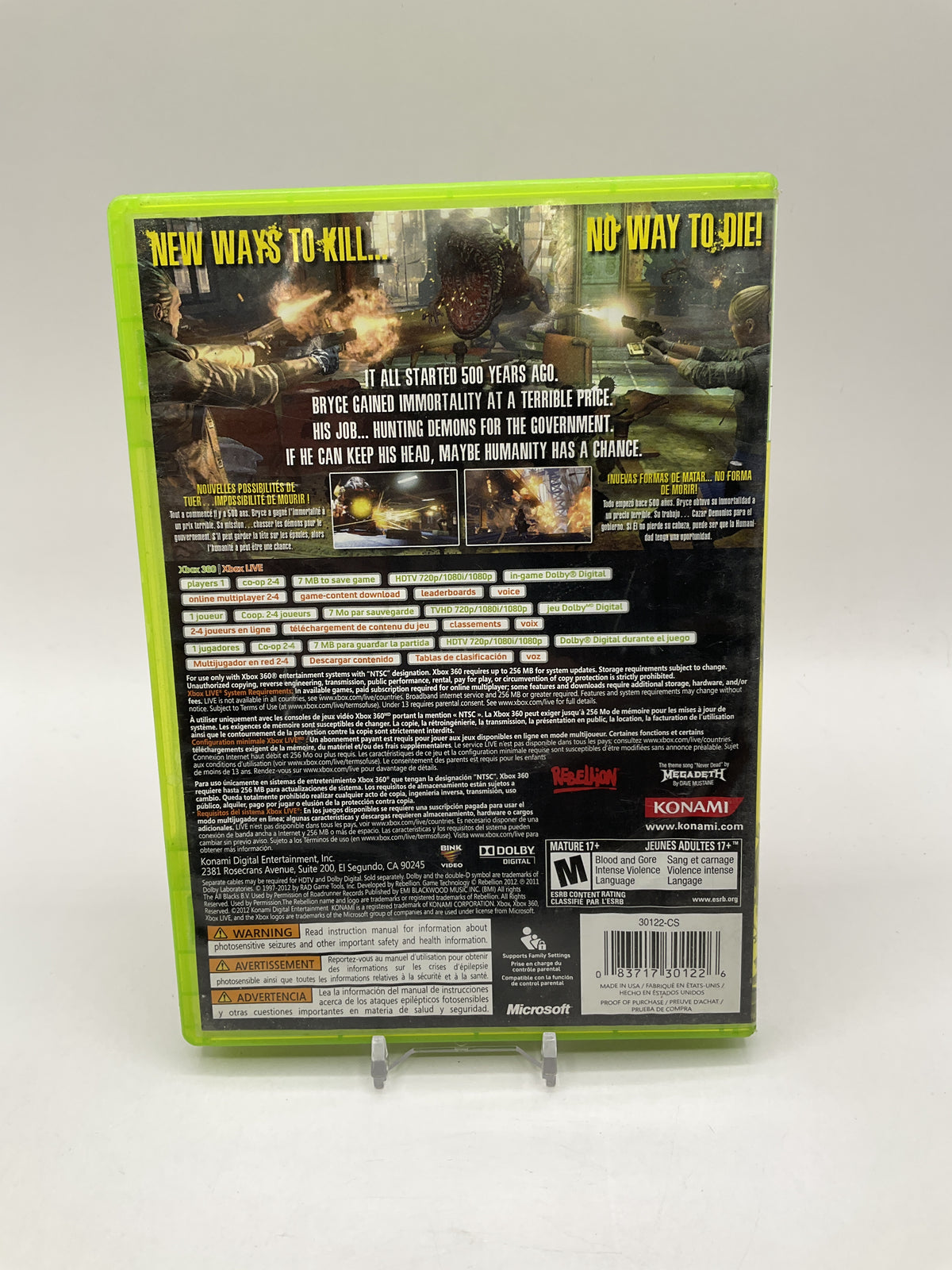 NeverDead Xbox 360 Used