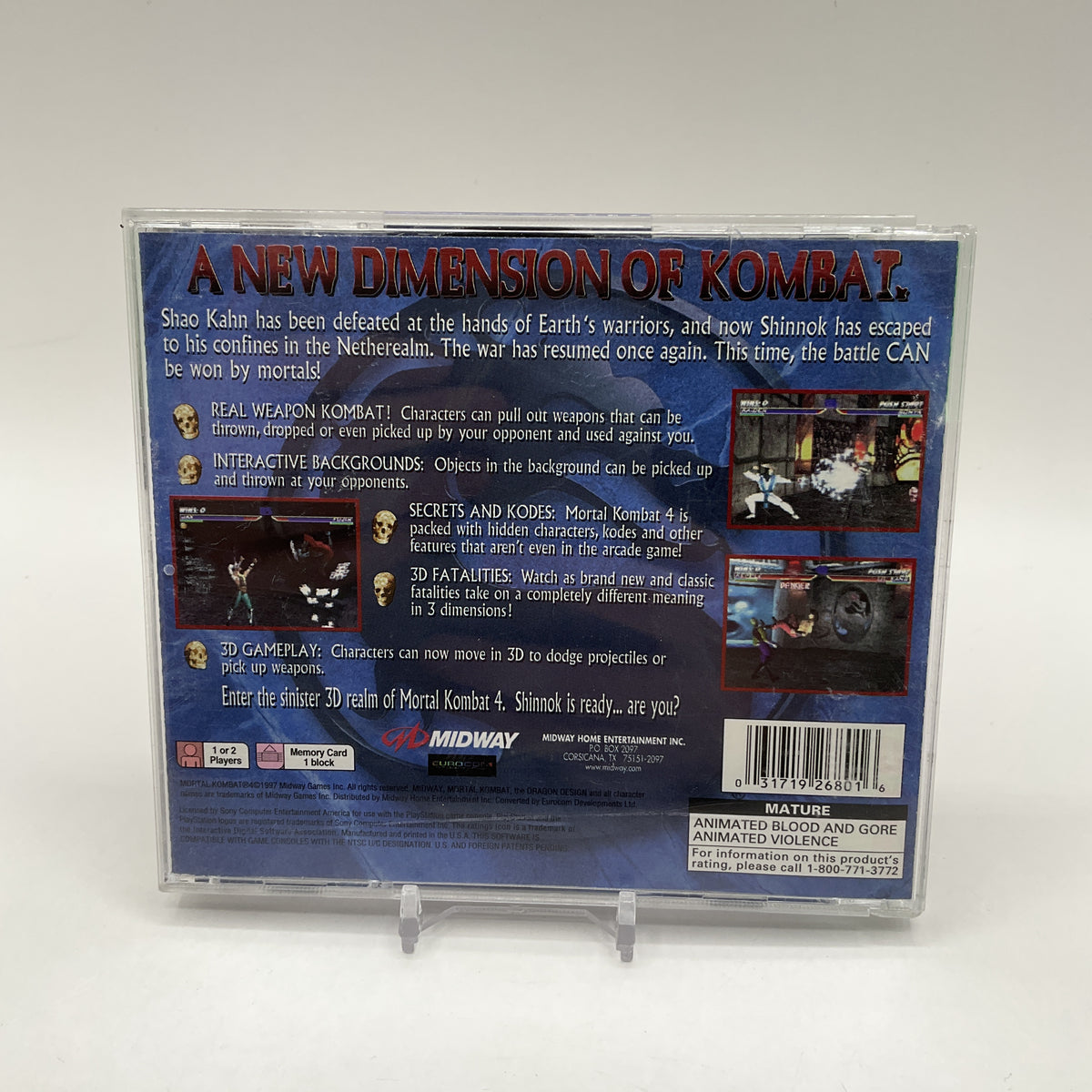 Mortal Kombat 4 [Greatest Hits] Playstation Used