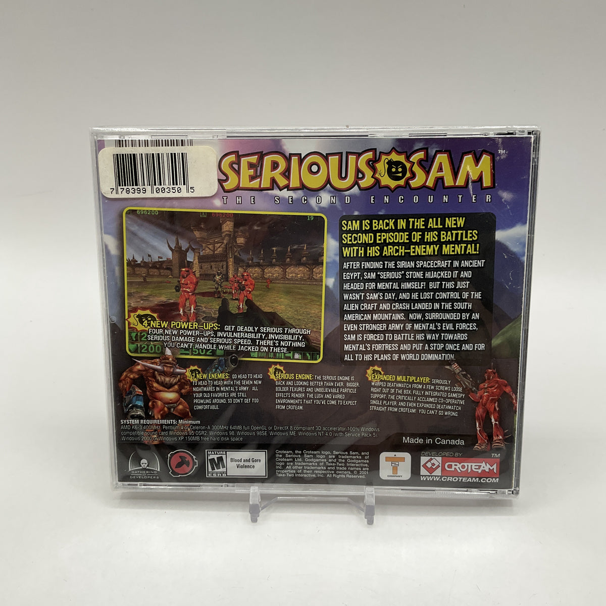 Serious Sam: The Second Encounter PC Games Sealed