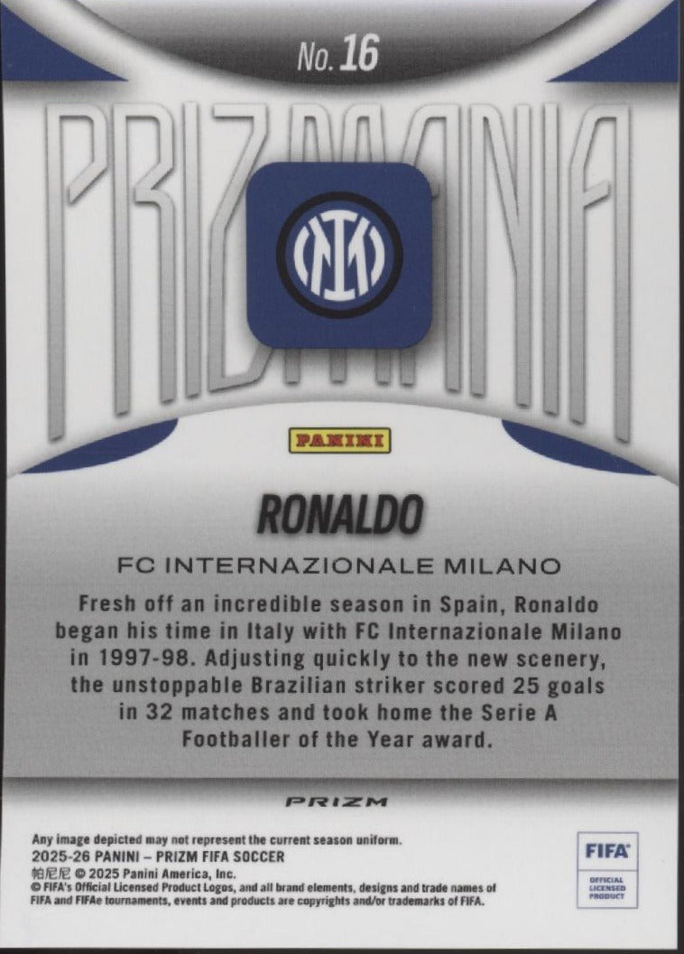Ronaldo 2025-26 Panini Prizm FIFA Prizmania #16