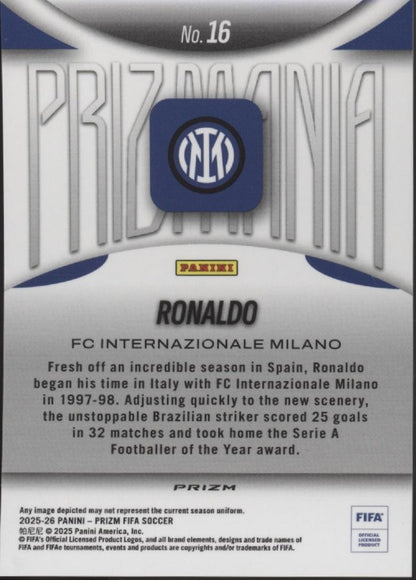 Ronaldo 2025-26 Panini Prizm FIFA Prizmania #16