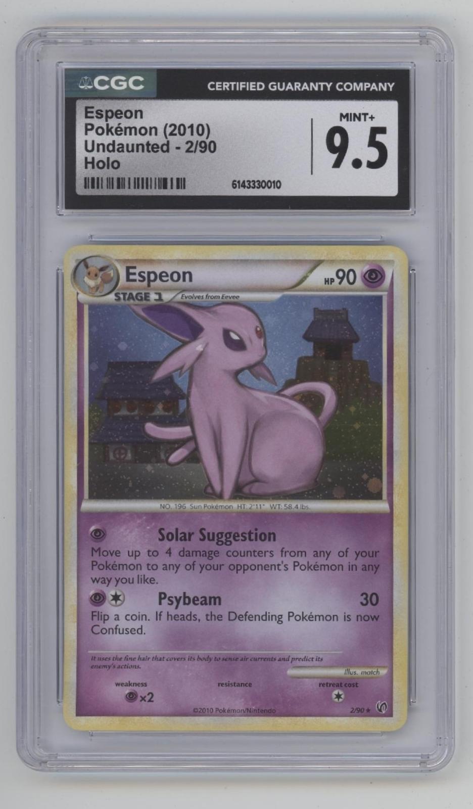 Espeon Pokemon Undaunted Holo #2 CGC 9.5