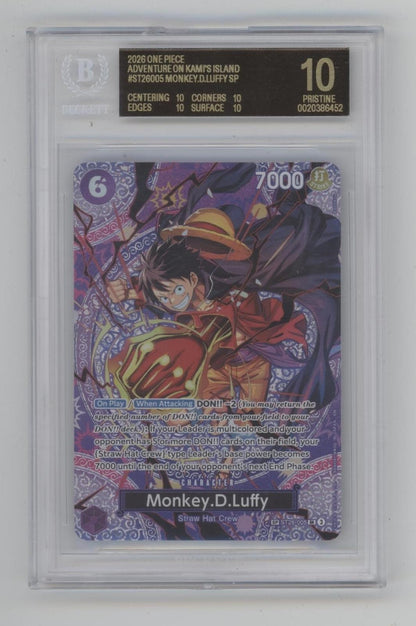 Monkey D Luffy One Piece Card Game ST26 #005 Beckett 10 Pristine