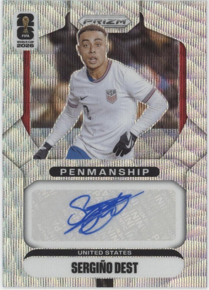 Sergino Dest 2026 Panini Prizm FIFA World Cup Penmanship Wave Prizm Auto #P-SD