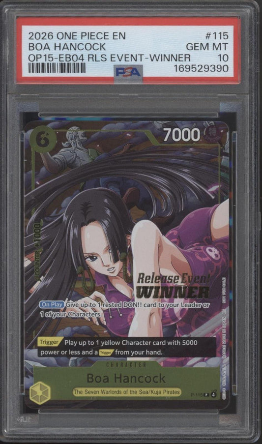 Boa Hancock One Piece Card Game OP15-EB04 RLS Event Winner #115 PSA 10 #2
