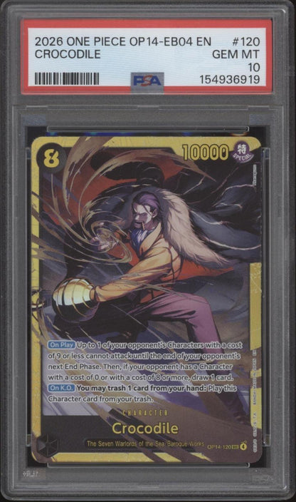 Crocodile One Piece Card Game OP14-EB04 #120 PSA 10