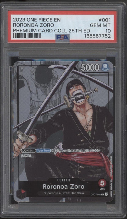 Roronoa Zoro One Piece Card Game Premium Card Collection 25th Ed #1 PSA 10 #2