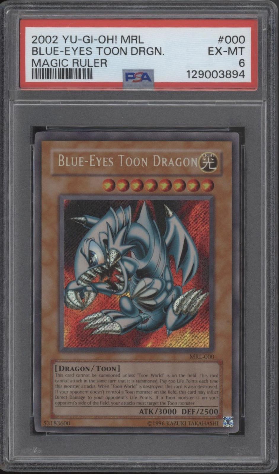 Blue-Eyes Toon Dragon Yu-Gi-Oh! Magic Ruler #000 PSA 6