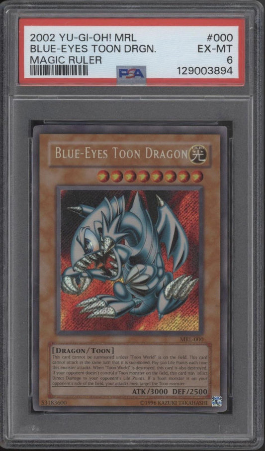Blue-Eyes Toon Dragon Yu-Gi-Oh! Magic Ruler #000 PSA 6