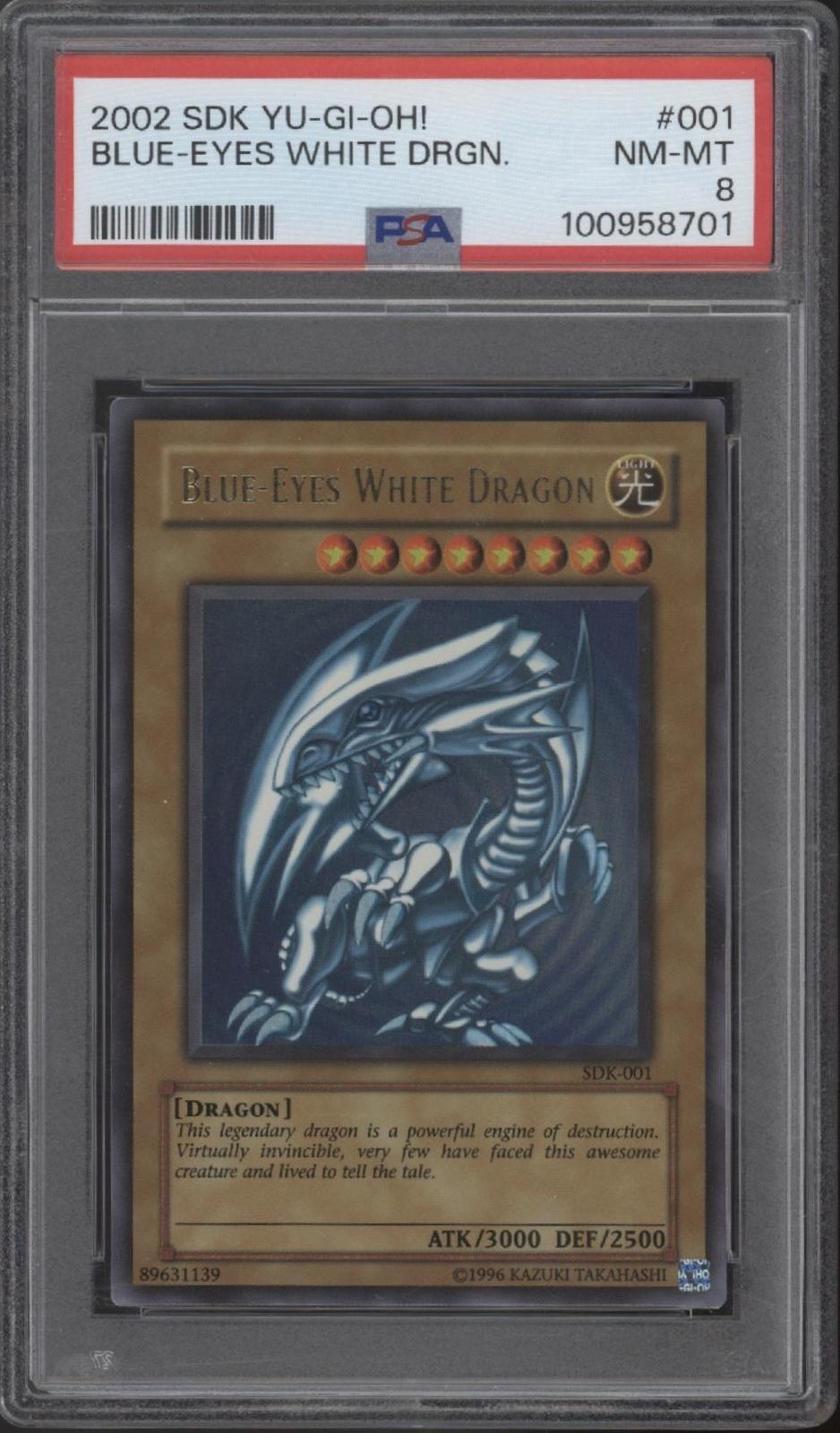 Blue-Eyes White Dragon Yu-Gi-Oh! SDK #001 PSA 8