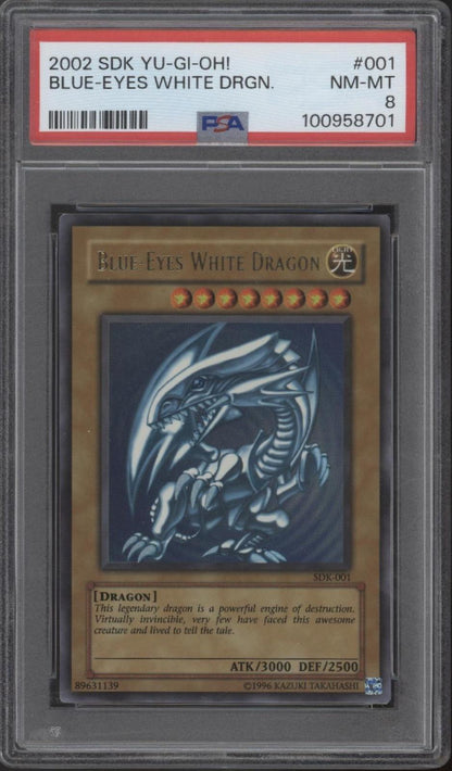 Blue-Eyes White Dragon Yu-Gi-Oh! SDK #001 PSA 8