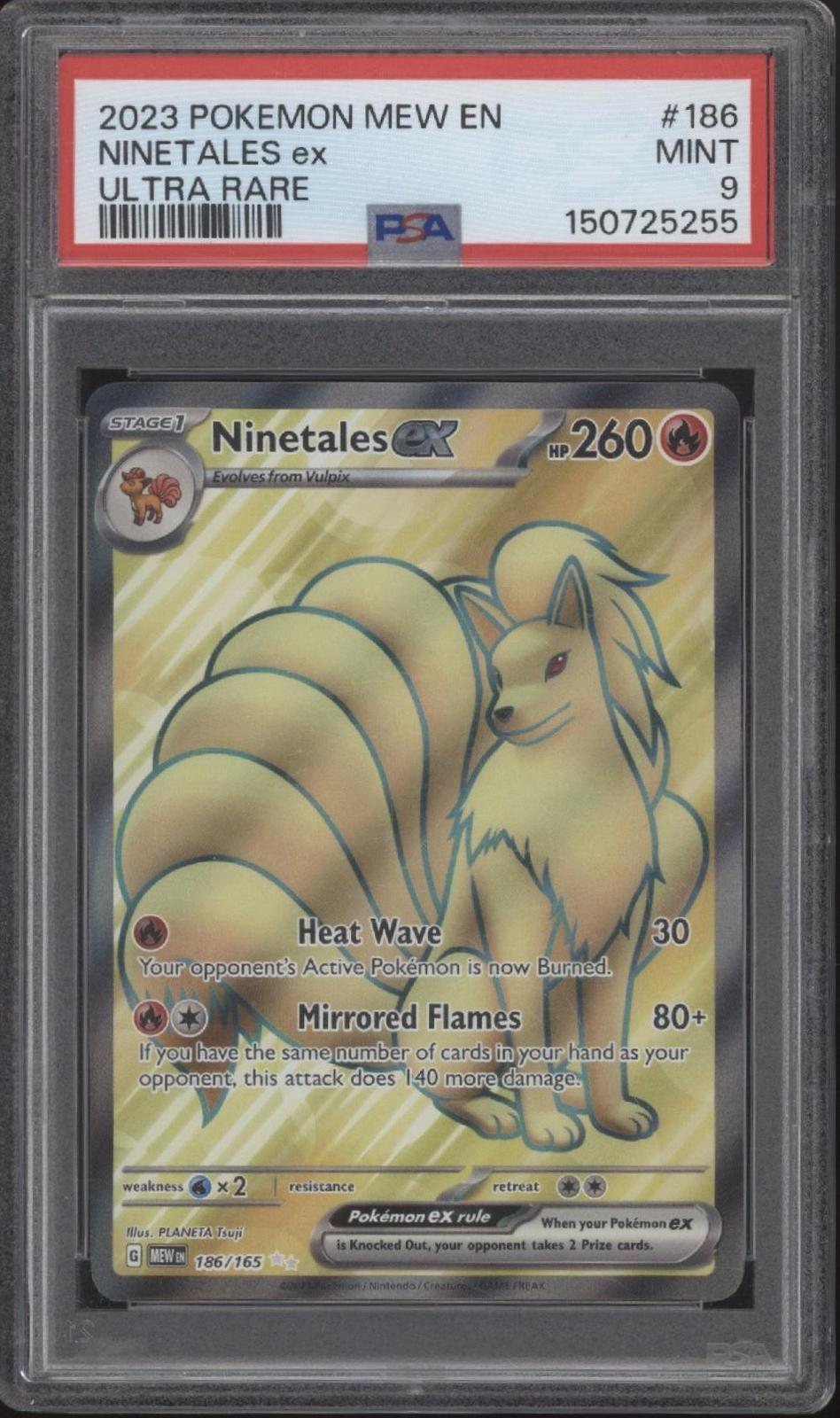 Ninetales ex Pokemon 151 Ultra Rare #186 PSA 9