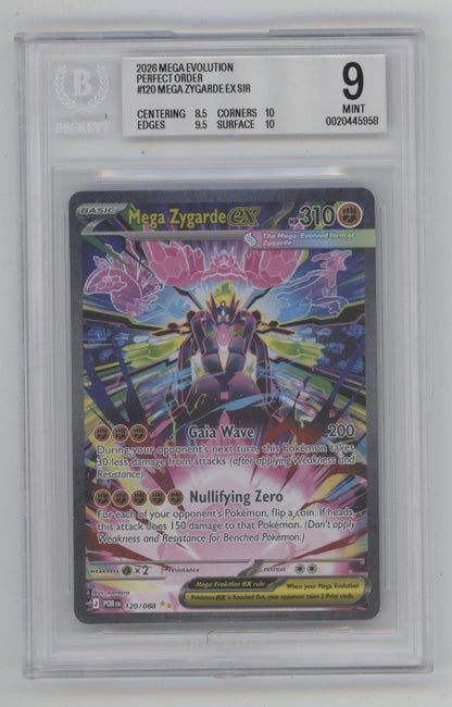 Mega Zygarde ex Pokemon Perfect Order Special Illustration Rare #120 Beckett 9