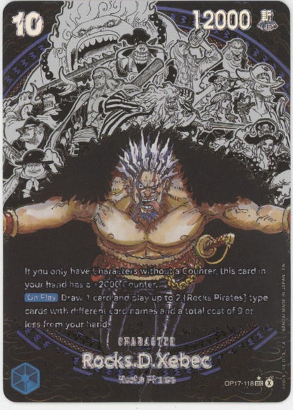 Rocks D Xebec One Piece Card Game OP17 Super Alternate Art #118