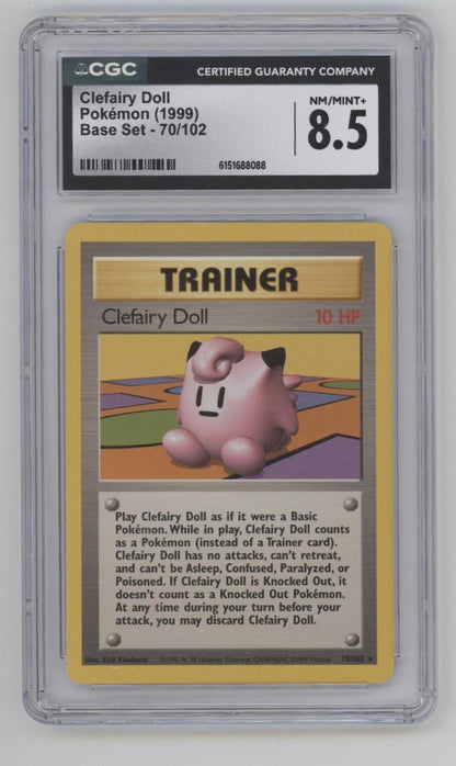 Clefairy Doll Pokemon Base Set #70 CGC 8.5