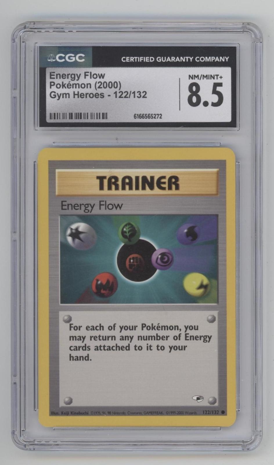 Energy Flow Pokemon Gym Heroes #122 CGC 8.5