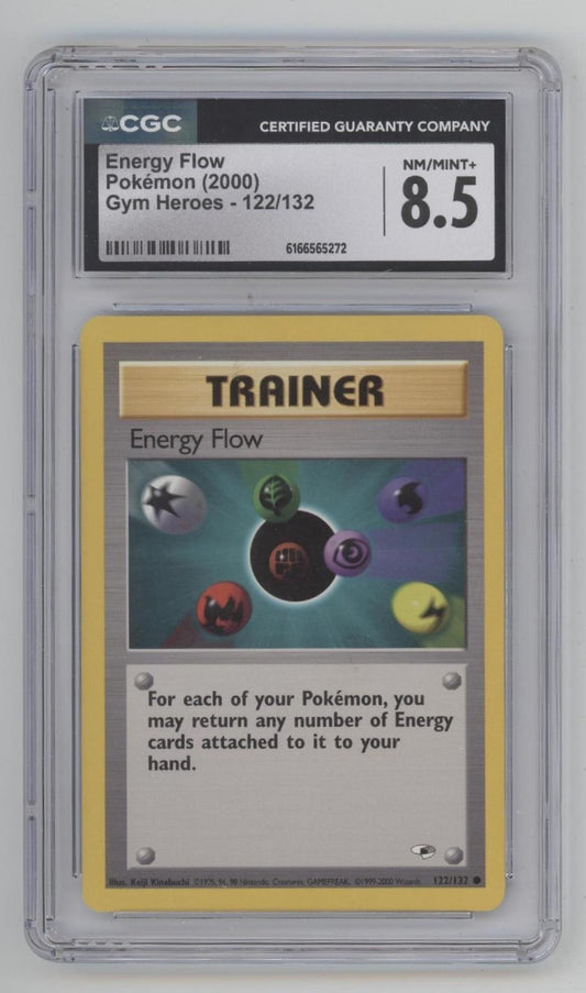 Energy Flow Pokemon Gym Heroes #122 CGC 8.5