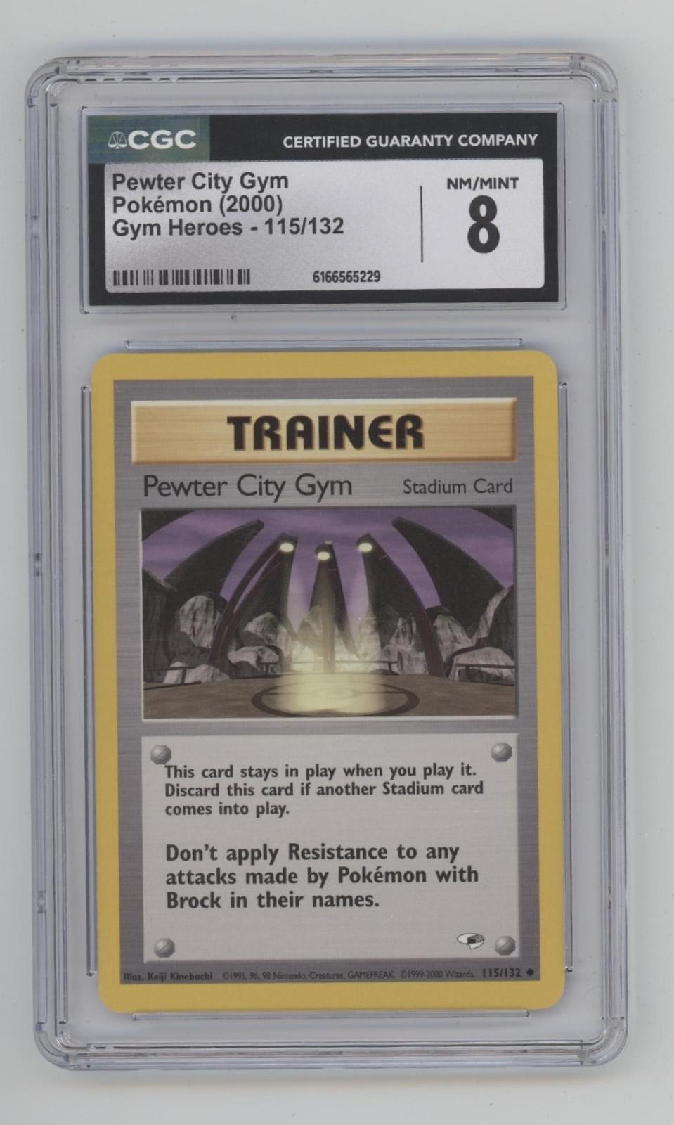 Pewter City Gym Pokemon Gym Heroes #115 CGC 8
