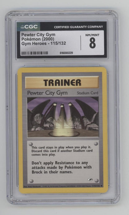 Pewter City Gym Pokemon Gym Heroes #115 CGC 8